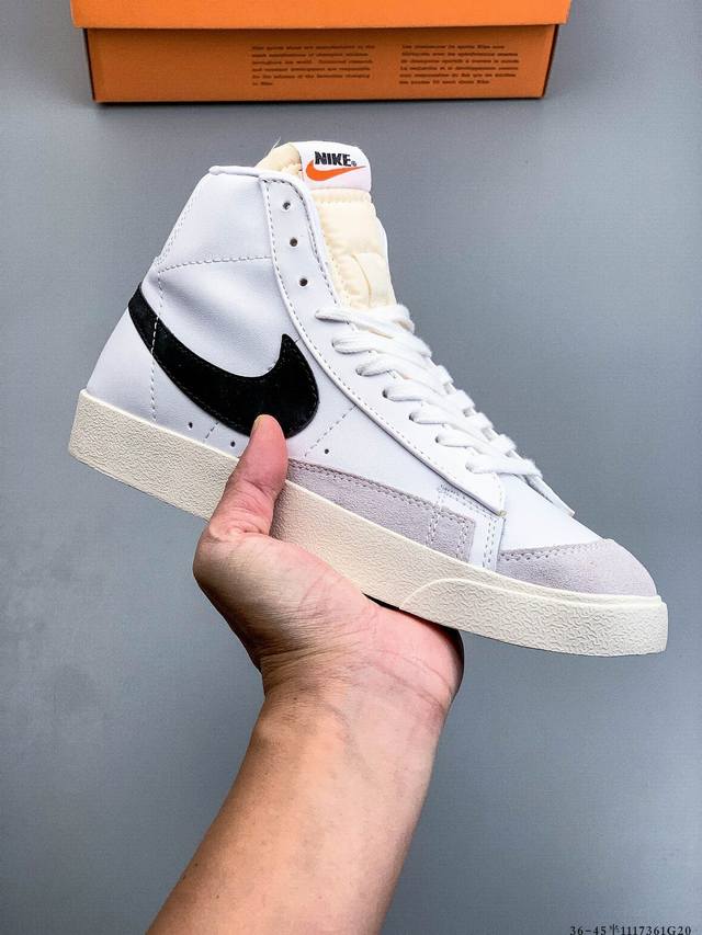 Authentic label, half size! Nike Blazer Mid 77 Vntg We Suede High-top Classic Re