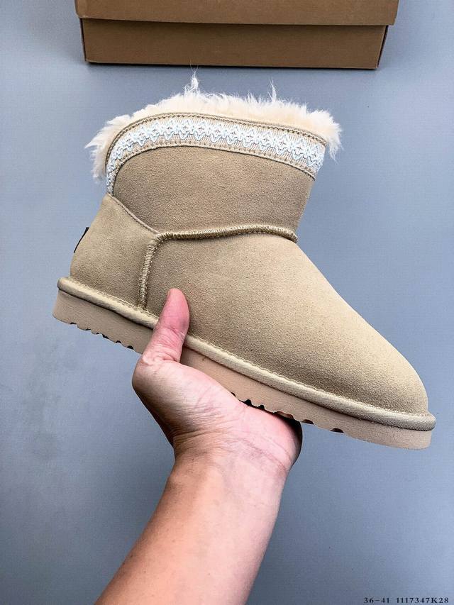 Ugg Women's Autumn/Winter Classic Mid-Top Taslyn Fashion Casual Warm Snow Boots