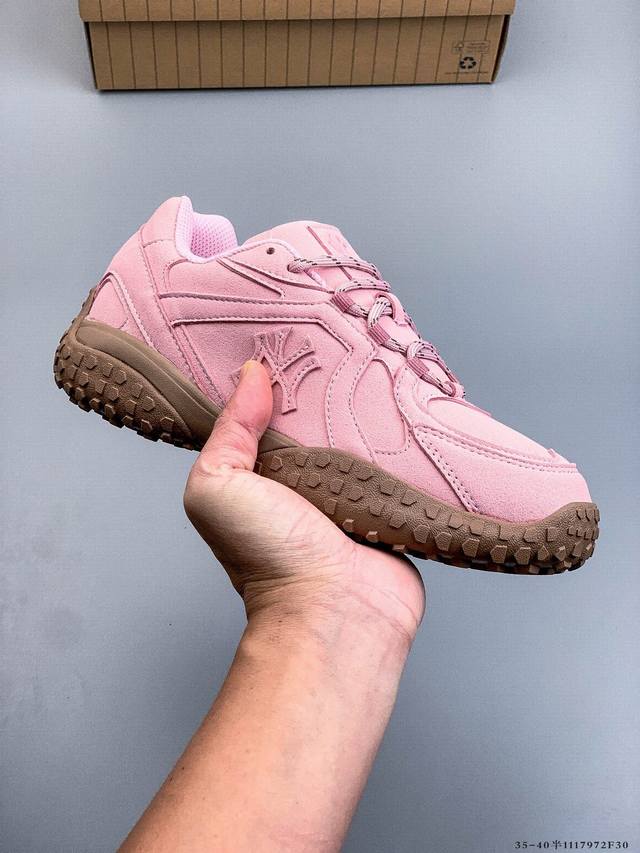 Company Grade! Mlb Chunky Liner Casual Running Shoes, Printed Leather Sneakers,