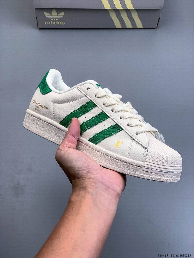 Company Grade! Adidas Superstar Shell Toe Classic Versatile Casual Sneakers 1116