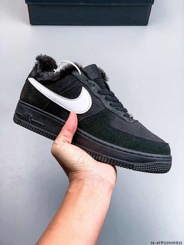 Authentic label on second-layer! Nike Air Force 1 Low, fleece-lined, classic, ve