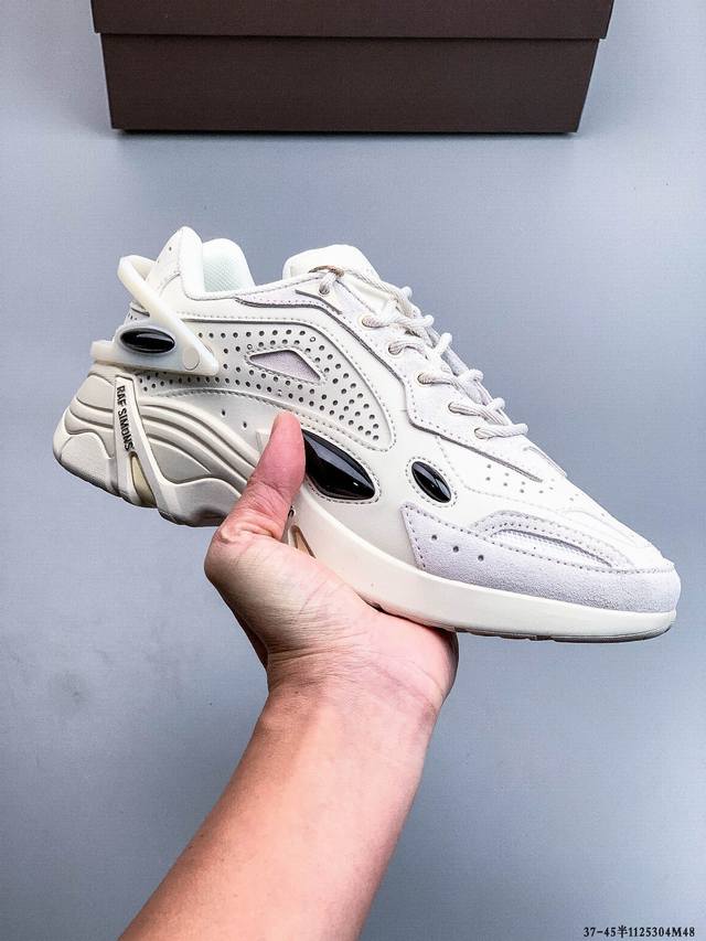 Company Grade Raf Simons Cylon-21 Trendy Sporty Fabric Leather Round Toe Lace-u