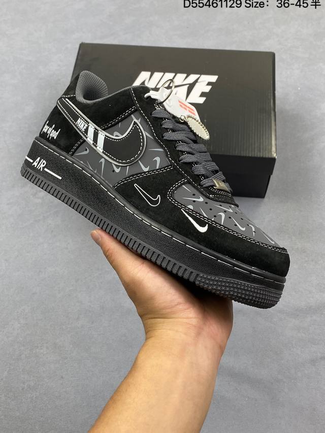 Factory Grade Nike Air Force 1 Low'07 Low-Top Casual Sneakers, Custom Leather,