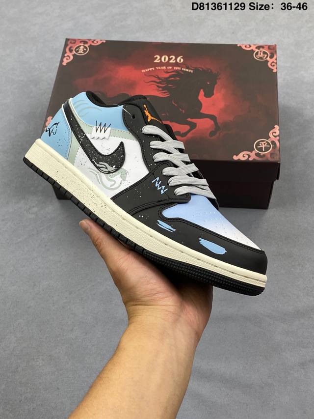 Factory Grade Nike Air Jordan 1 Low AJ1 Low-Top Casual Sneakers, Synchronized w