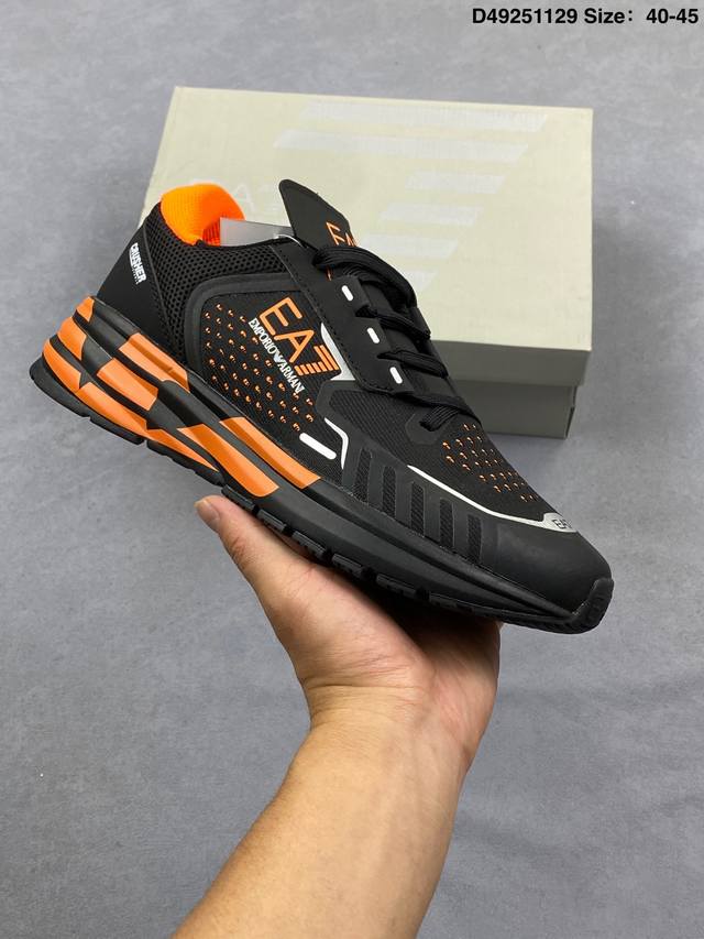 Armani Emporio Ea7 Casual, Simple, and Stylish Sneakers with a Breathable Mesh