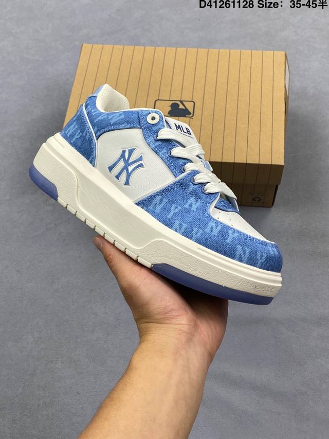 Company Grade Mlb Chunky Liner Pocket Trendy Versatile Thick-Soled Height-Incre