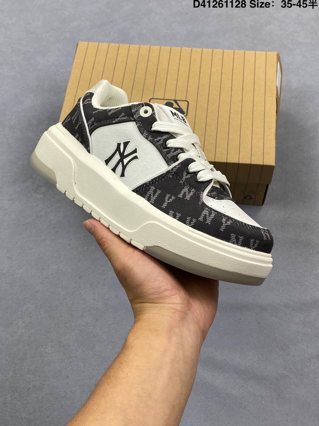 Company Grade Mlb Chunky Liner Pocket Trendy Versatile Thick-Soled Height-Incre