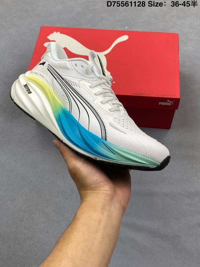 Company-grade Puma Deviate Nitro 3 Cushioned Training Running Shoes, Breathable