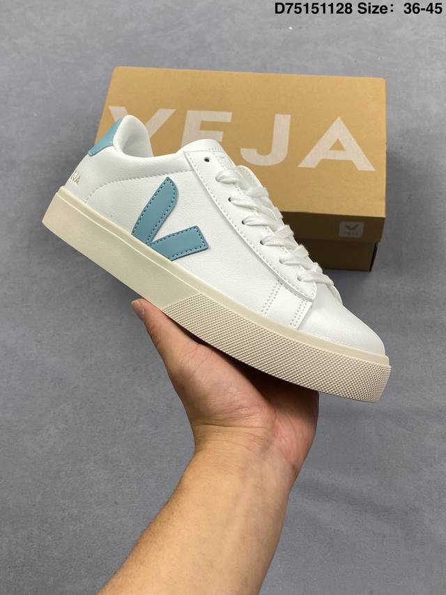 Authentic Label: Veja Campo Chrmoefree Extra Classic Lace-up Round Toe Lifestyle