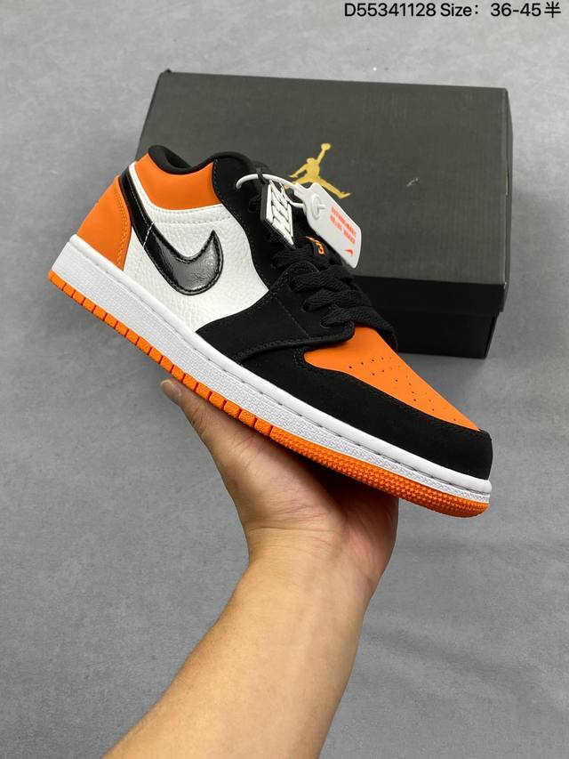 Nike Air Jordan 1 Low AJ1 Low-top Casual Sneakers, Official Colorway Synchronize