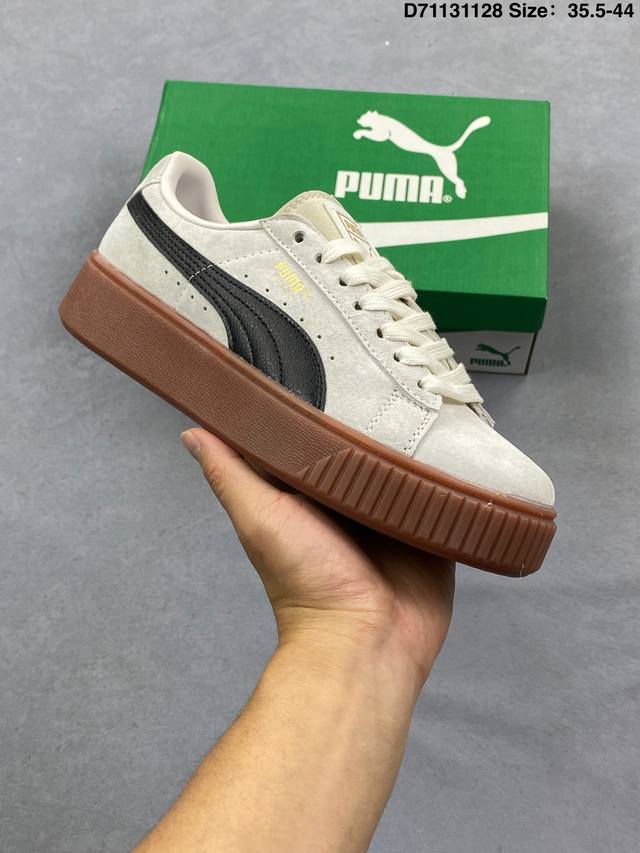 Puma Suede Platform Shoes, Rihanna 2nd Generation, Thick-Soled Platform Shoes. C