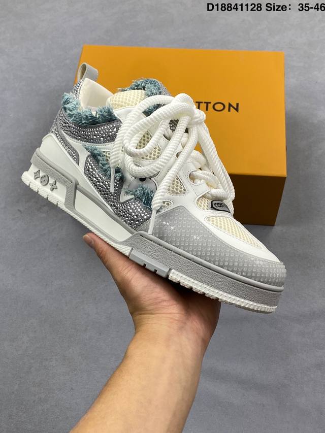 High-end Luxury LV Skate Series Skate Shoes Original last and paper pattern mol