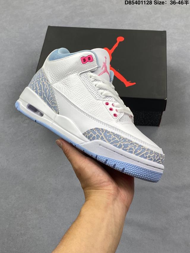 Air Jordan 3 Retro White And Cobalt Bliss AJ3 Jordan 3, a basketball shoe series