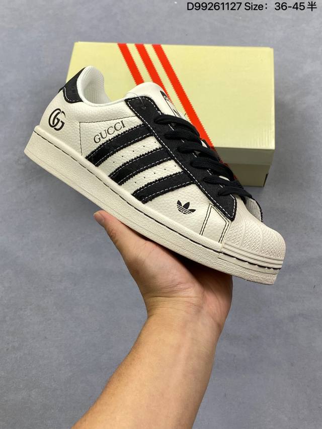 Adidas Originals Superstar Shell Toe 'DIY' Series Low-Top Classic Versatile Casu