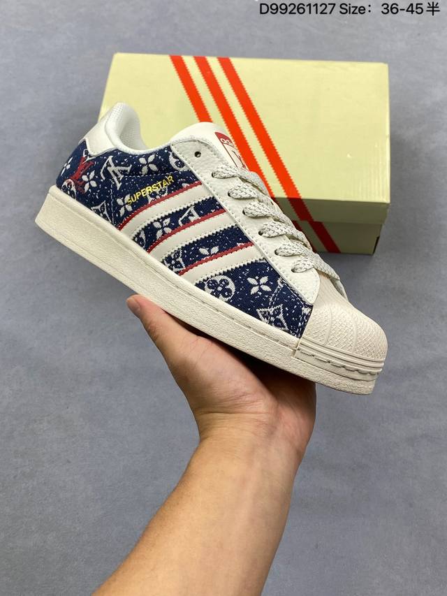 Adidas Originals Superstar Shell Toe 'DIY' Series Low-Top Classic Versatile Cas