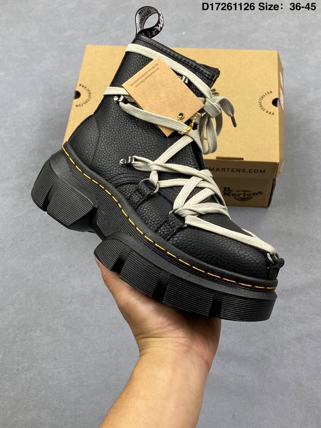 Company Grade Dr. Martens 1461 Smooth Leather Platform Series High-Top British