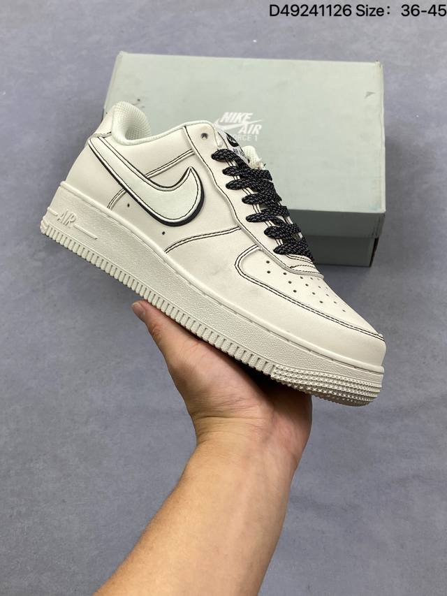Nike Air Force 1 '07 Low-top Casual Sneakers, imported rubber fabric, original