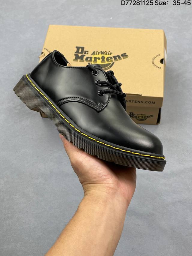 Company Grade Dr. Martens 1461 Smooth Leather Platform Series High-Top British