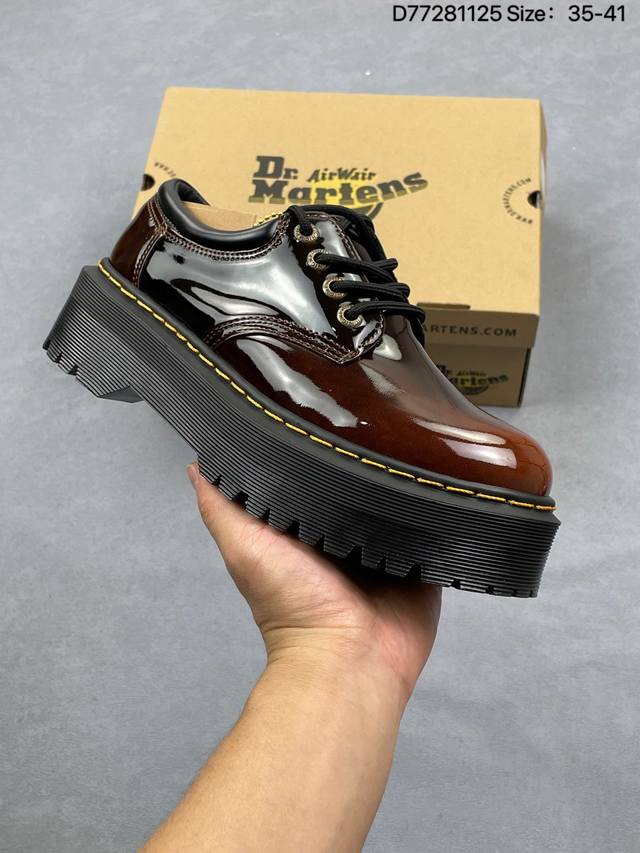 Company Grade Dr. Martens 1461 Smooth Leather Platform Series High-Top British