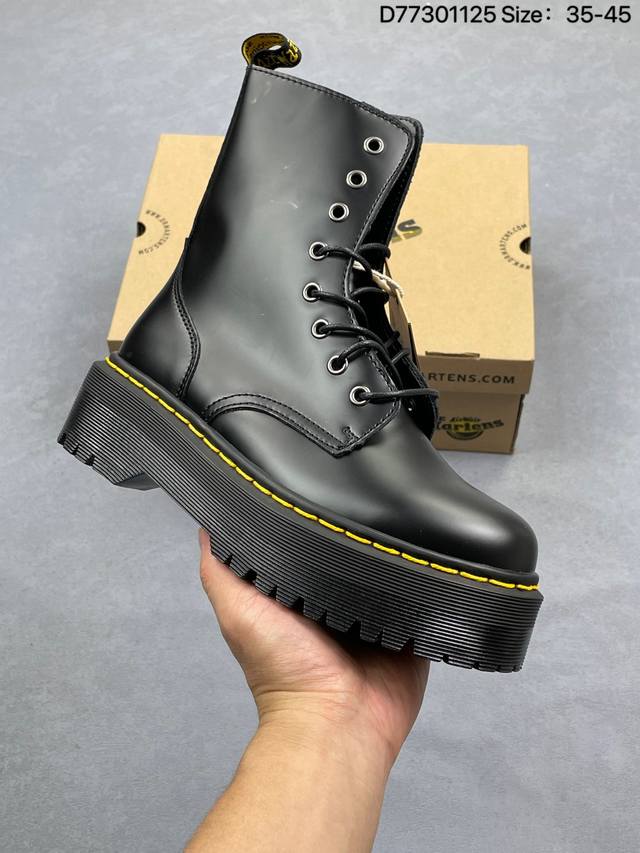Company Grade Dr. Martens 1461 Smooth Leather Platform Series High-Top British