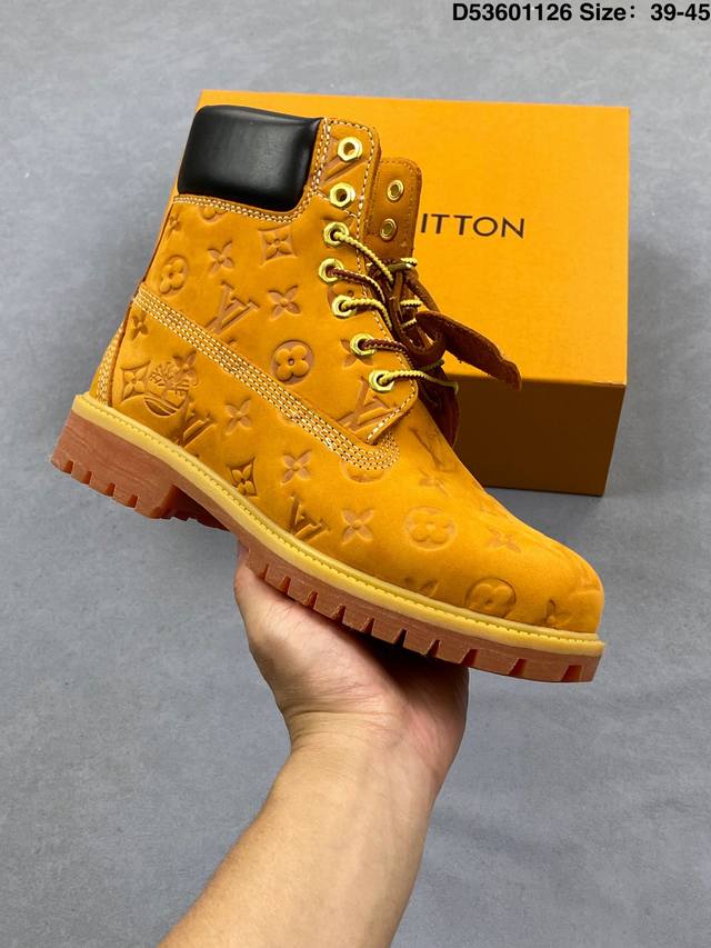 Company-grade Timberland boots, Timberland high-top combat boots, Louis Vuitton