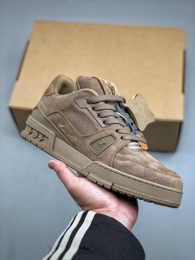 Ys Pure Original Top-Grade Dongguan-Made Louis Vuitton Lv Trainer, Cow Leather.