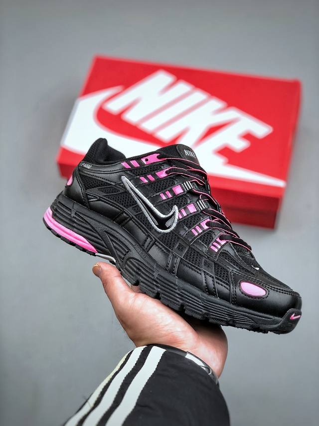 W Nike p-6000 Se Series Retro Casual Sports Dad Shoes# Distinctive layered desig