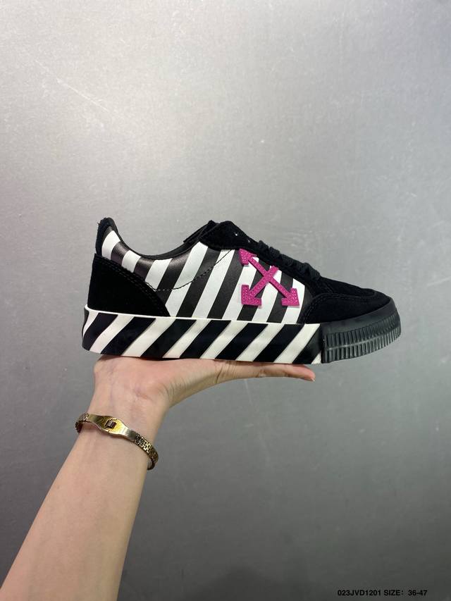 Off-White New Round Toe Lace-up Low-top Sports Sneakers Running Shoes Multi-colo