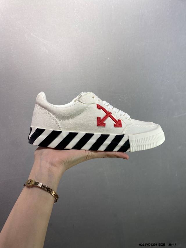 Off-White New Round Toe Lace-up Low-top Sports Sneakers Running Shoes Multi-colo
