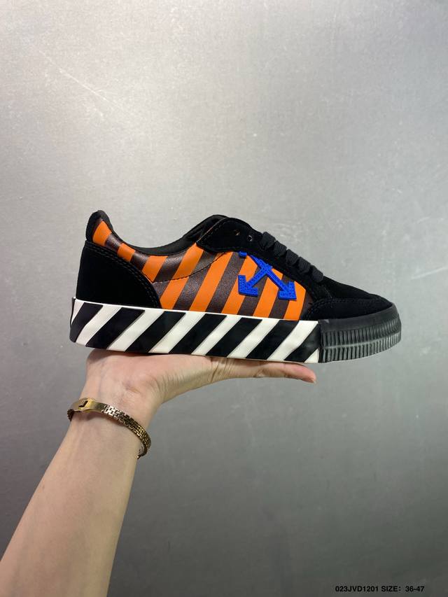 Off-White New Round Toe Lace-up Low-top Sports Sneakers Running Shoes Multi-colo