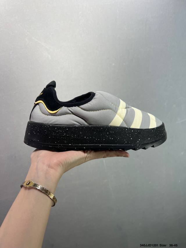 Ad Originals Puffylette Slip-on Waterproof Warm Sneakers If4326. The upper is ma