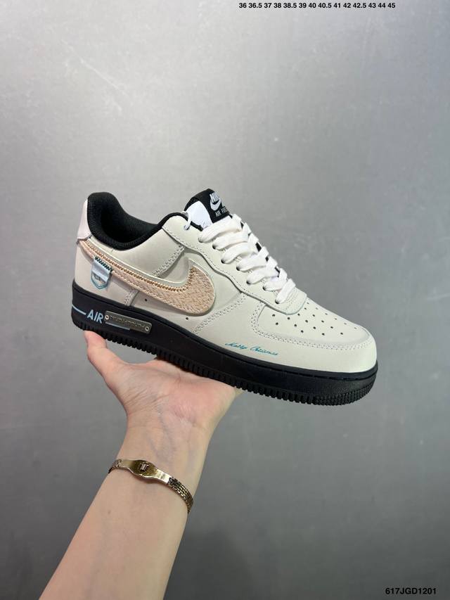 Nike Air Force 1 Low'07 Low-top Casual Sneakers, Custom Leather, Original Last