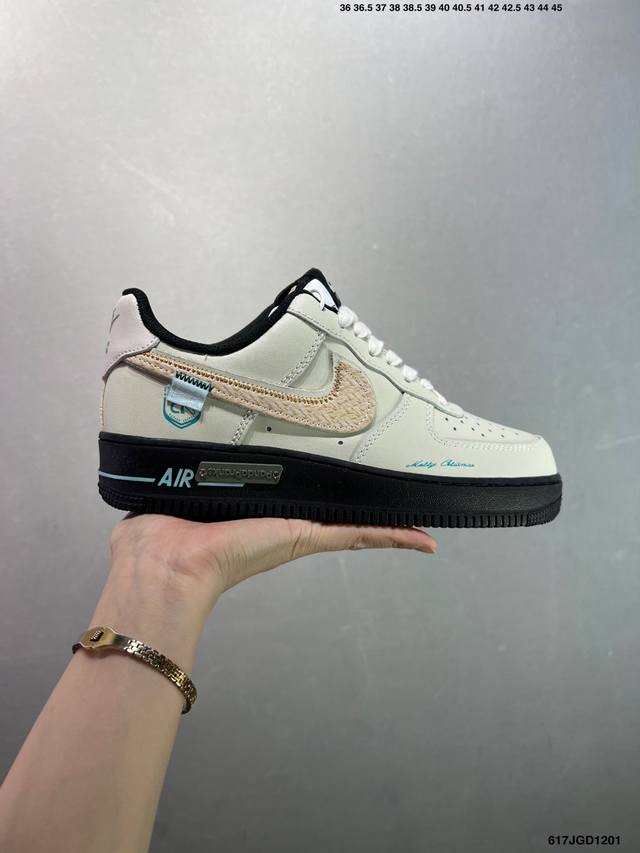 Nike Air Force 1 Low'07 Low-top Casual Sneakers, Custom Leather, Original Last