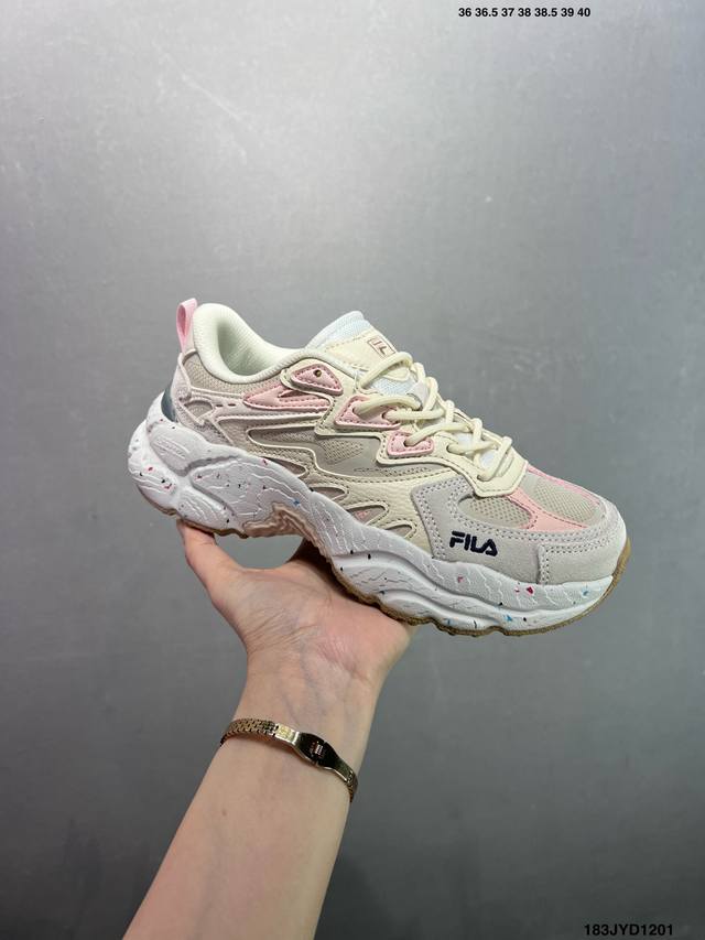 Company Grade Fila Fern Women's Shoes, New Outdoor Chunky Shoes, Reflective Cas