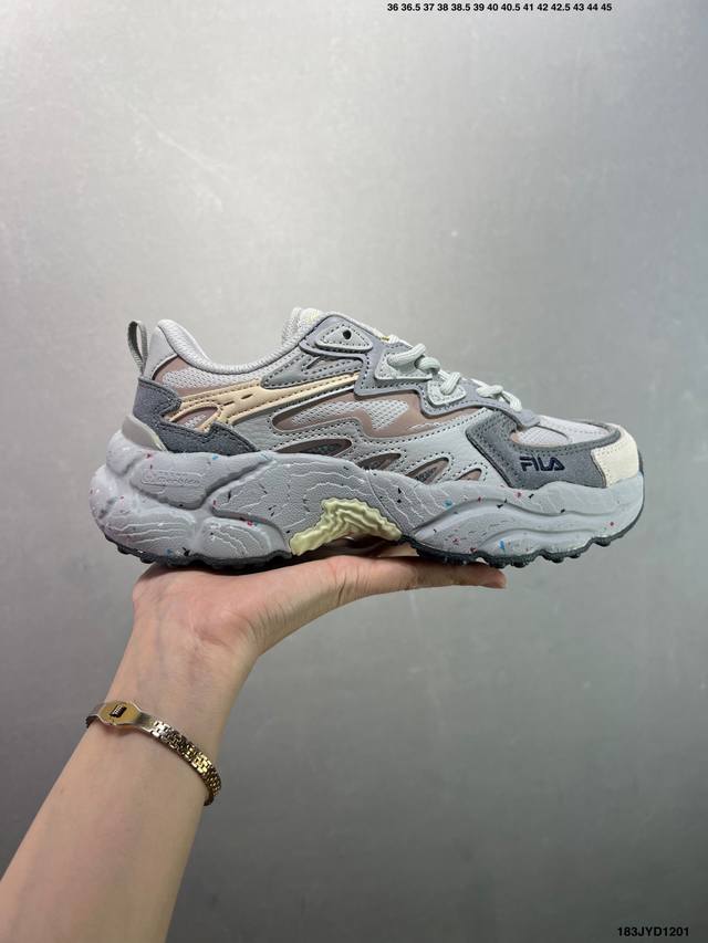 Company Grade Fila Fern Women's Shoes, New Outdoor Chunky Shoes, Reflective Cas