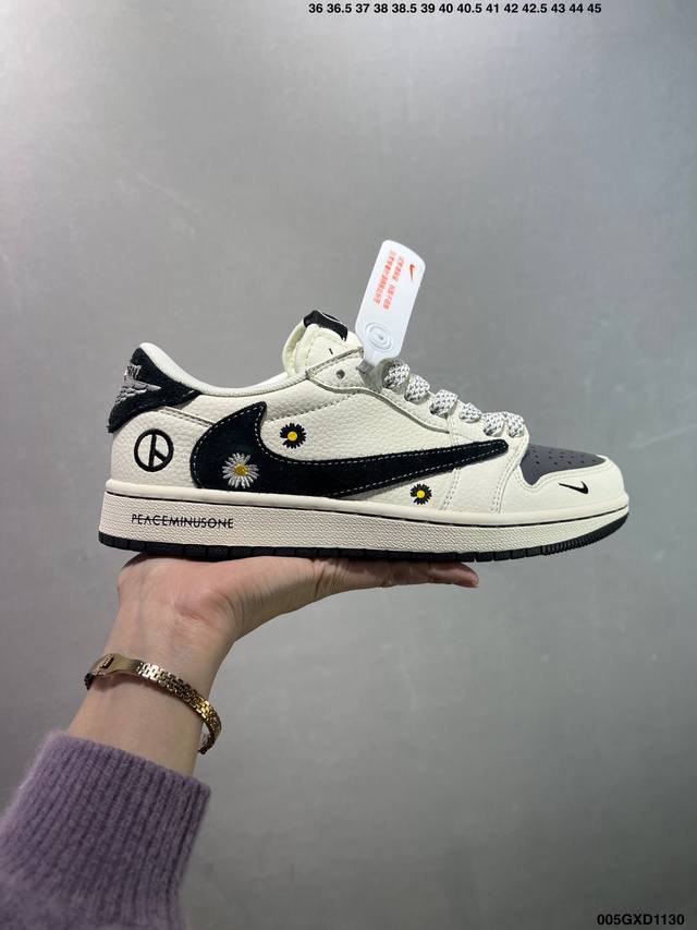 Factory Grade Nike Air Jordan 1 Low Custom Colorway Daisy Collaboration Custom