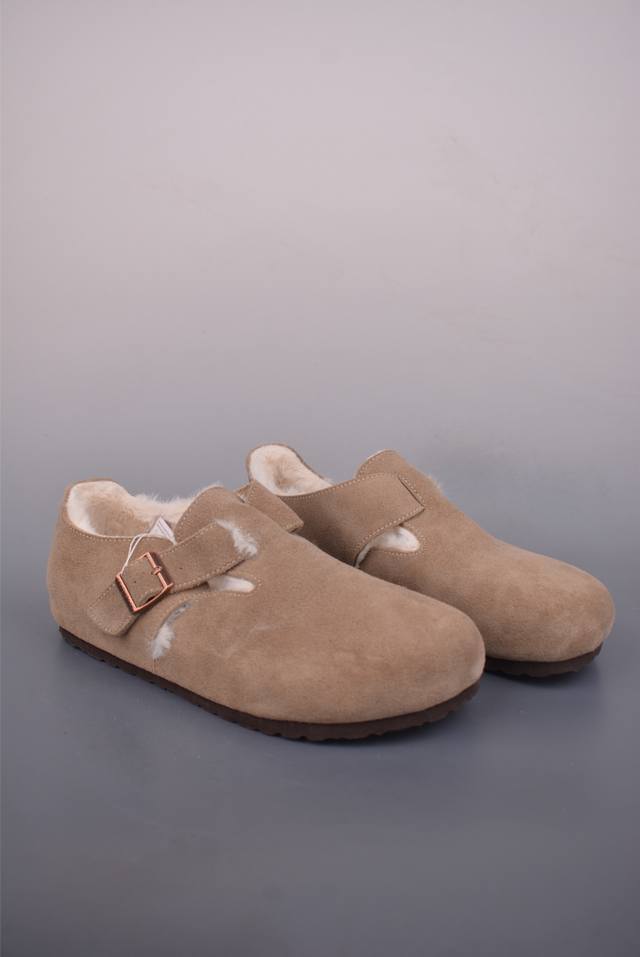 Birkenstock London Suede Leather Flat Sneakers Features soft suede leather lini
