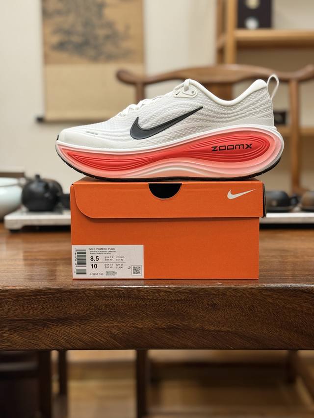 Top-tier original factory grade Nike Vomero plus V18 plus Moon Landing White/Red