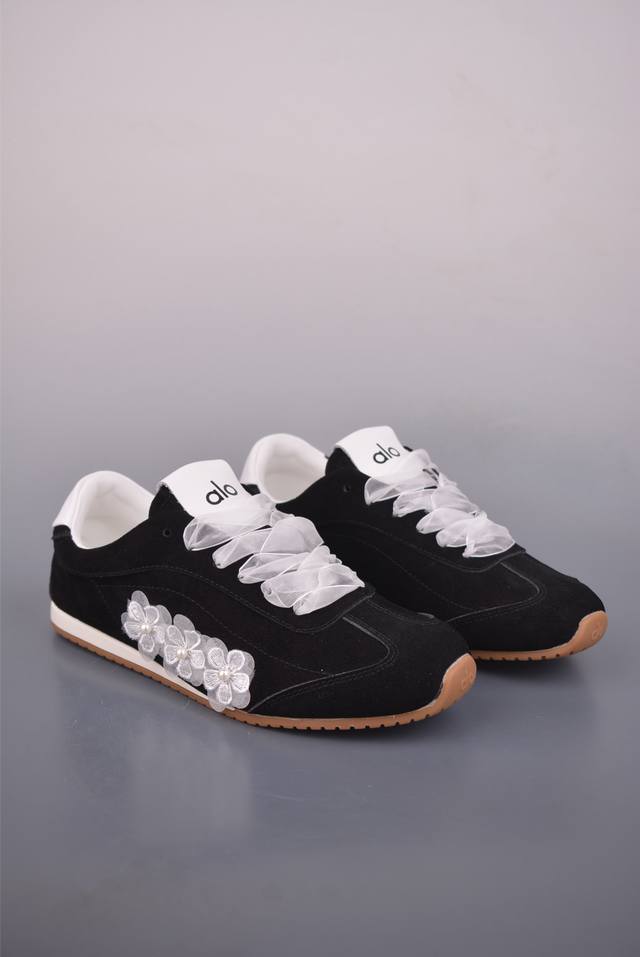 Alo2025Ss New Alo Sunset Sneaker Retro Flat German Training Cornetto Shoes Pure