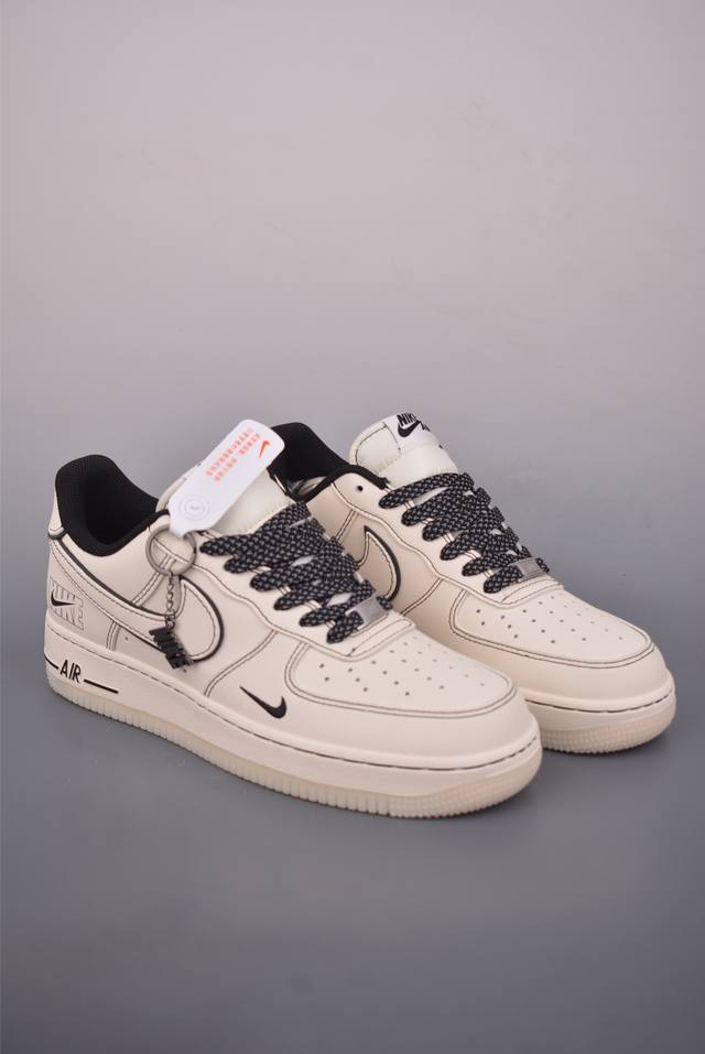 Nike Air Force 1 Low Beige/Black Authentic Air Force 1 design, made with origin