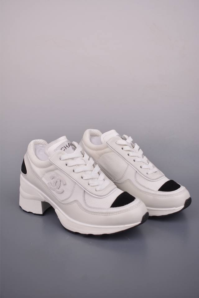 Chanel 25K High-Heeled Sneakers Full set of official gift box, top-quality packa