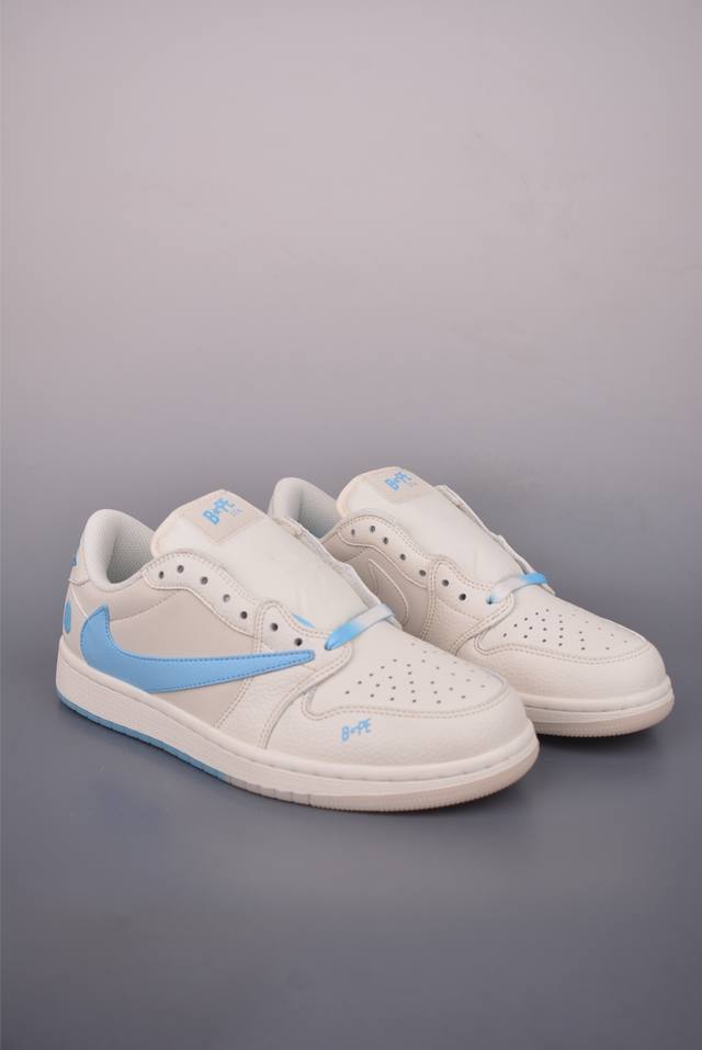 Fragment X Travis Scott X Ape Head Air Jordan 1 Low Deconstructed Lacing Tripart