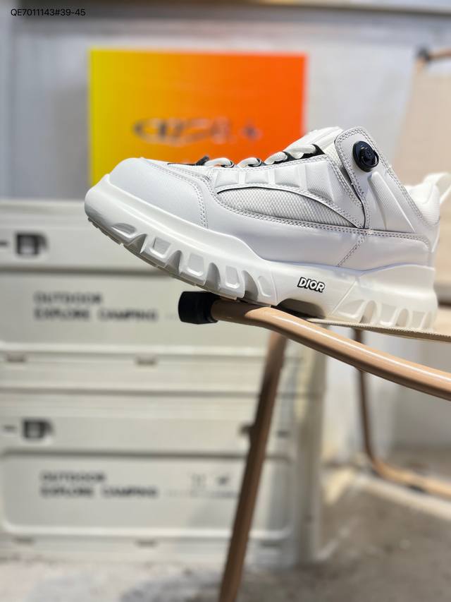 Dior B30 Mesh Fabric Thick Sole Lace-up Casual Low-top Sneakers Unisex Dad Shoes