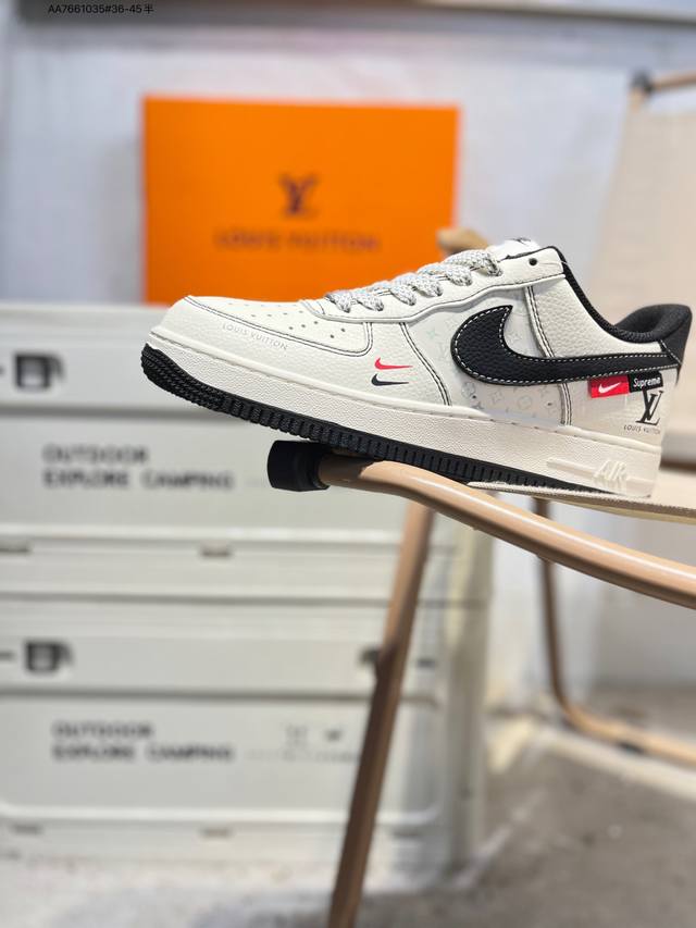 Lv X Nk Air Force 1 '07 Low Casual Sneakers #Custom Leather, Original Last and C