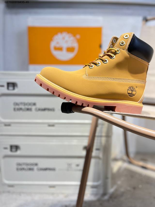 Timberland Outdoor High-Top Casual Yellow Boots Series Winter Cold Protection Ou