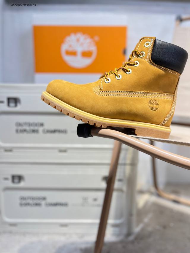Fur-lined version# Timberland Outdoor high-top casual yellow boots series Winter