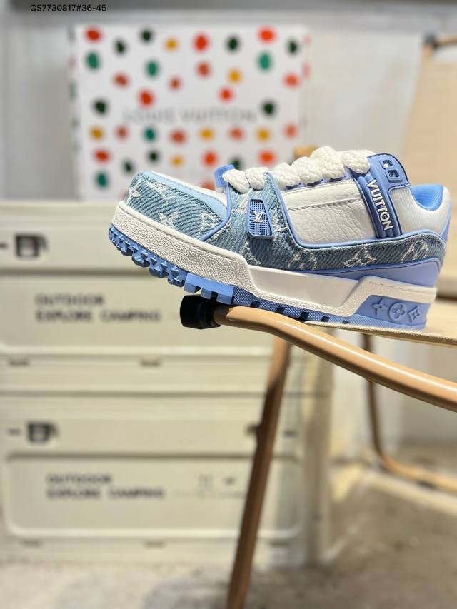 Louis Vuitton Lv new "Fat Dick" Lv Trainer latest colorway sneakers Lv Trainer