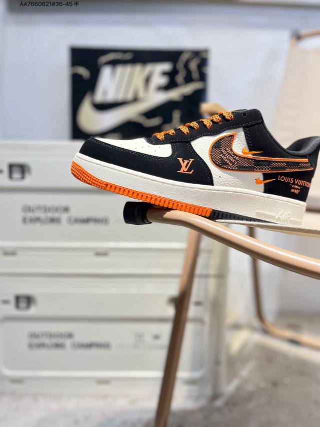 Lv X Nk Air Force 1 '07 Low Casual Sneakers #Custom Leather, Original Last and C