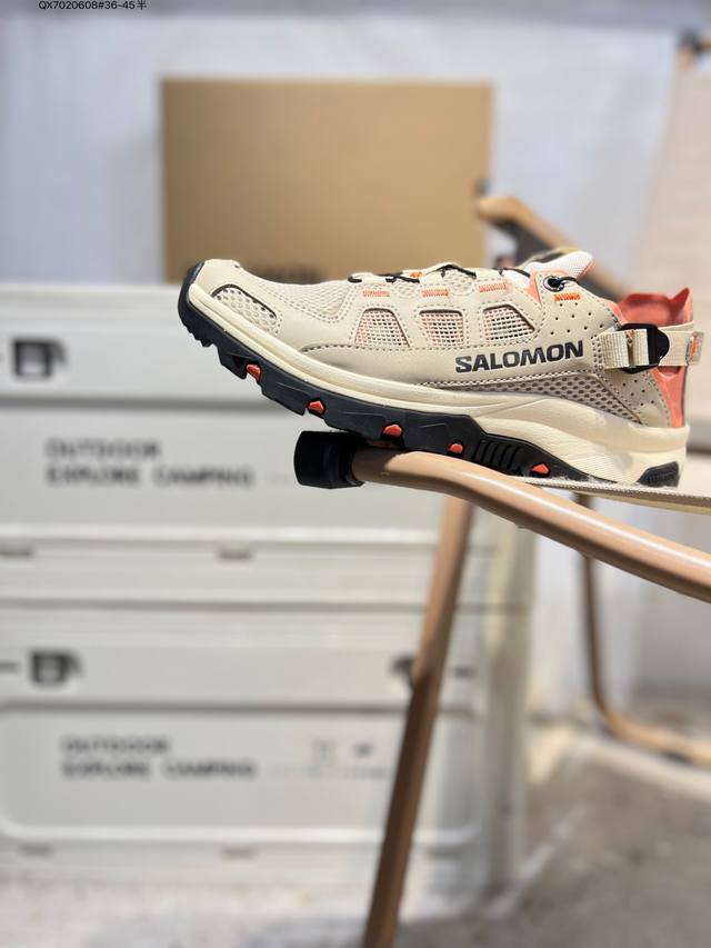 Salomon Techamphibian 5 Round Toe Comfortable Breathable Quick-Drying Grip River