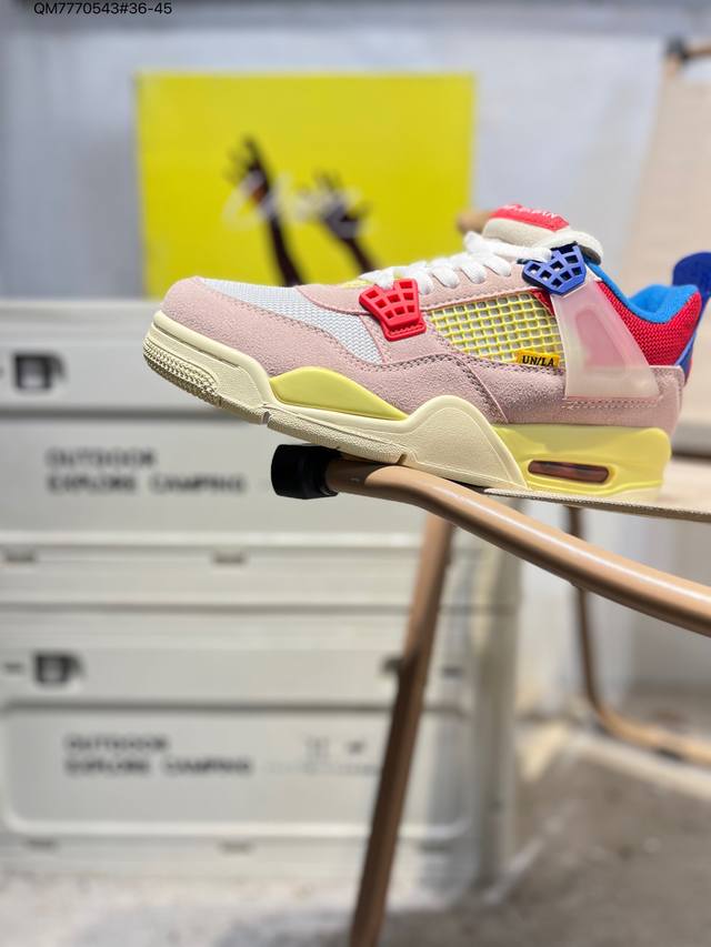 Air Jordan 4 Retro Black Military Blue Michael Jordan AJ4 Mid-Top Retro Casual S